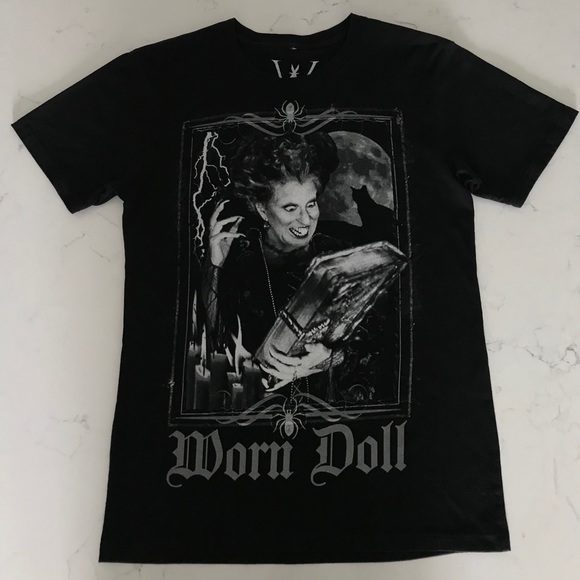 Tultex Tops - Worn Doll Hocus Pocus Winifred Sanderson T-Shirt